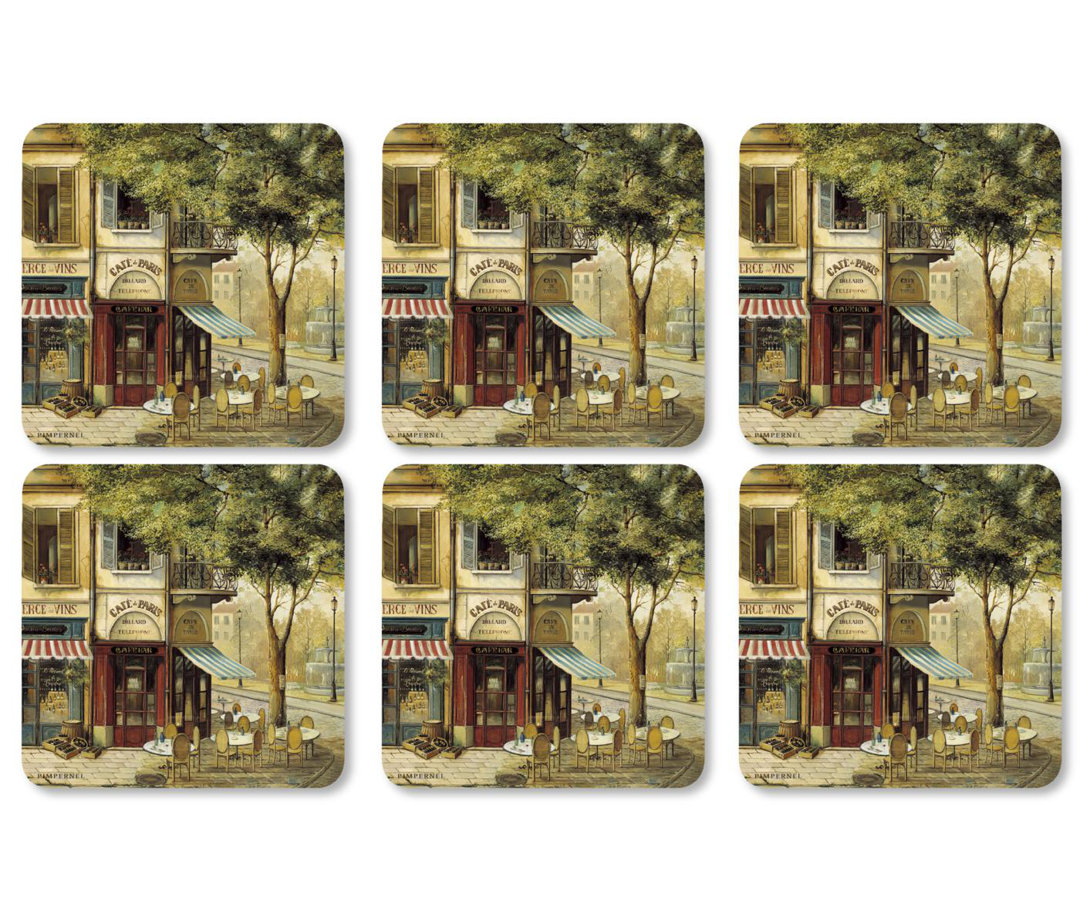 Pimpernel Parisian Scene Coasters - Set Of 6 - Image 3
