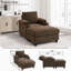 Fauteuil convertible avec repose-pieds, dossier inclinable, porte-gobelets et charge USB-353488928