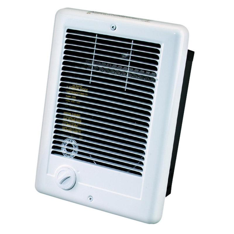White Electric Wall Heater with Thermostat and Automatic Shut-off