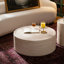 Table basse ronde avec motif Mars, cercle cylindrique moderne pour le salon, aucun assemblage requis-932492746
