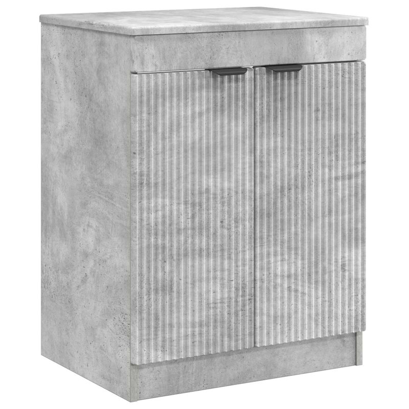 54cm Bathroom Vanity Base Only, Concrete Grey