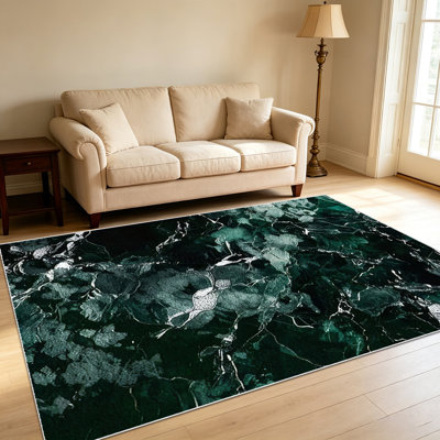 1PC Marble - style Area Rugs for Living Room, Soft and Comfortable, Suitable for all seasons, easy - to - maintain, machine washable Indoor floor mat, Under Table Farmhouse suitable for Bedroom, Dining Room, Hallway, Kitchen, Patio, Home Decor,