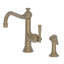 Jacobean Single Handle Kitchen Faucet with Side Spray-1213788277