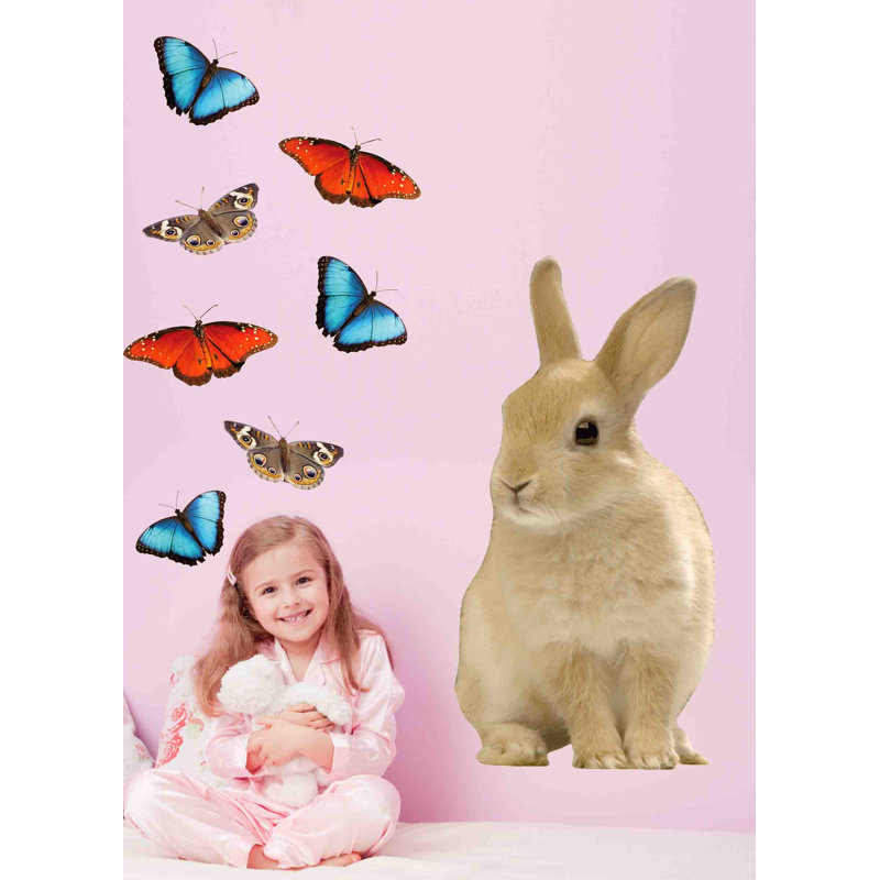 Adhésif décoratif lapin assis, H 24 po x l 12 po