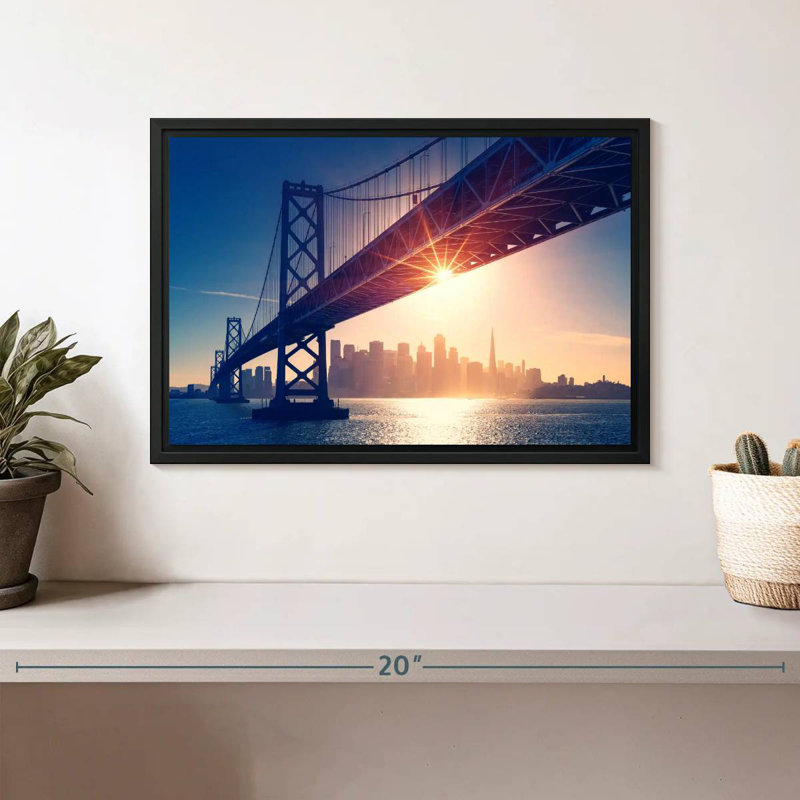 Bay Bridge, Cadre flottant noir, 13 po x 9 po