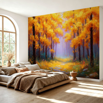 Papier peint adhésif auto-adhésif moderne pour la chambre à coucher L 69 po x l 96 po Peel and Stick