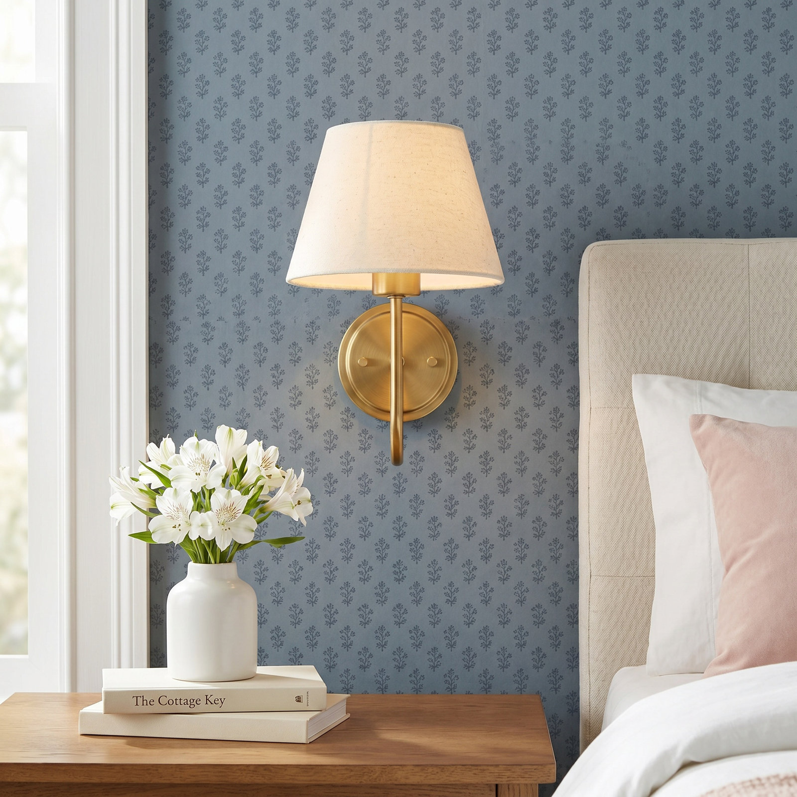 Beacon Brass Armed Wall Sconce, Gold