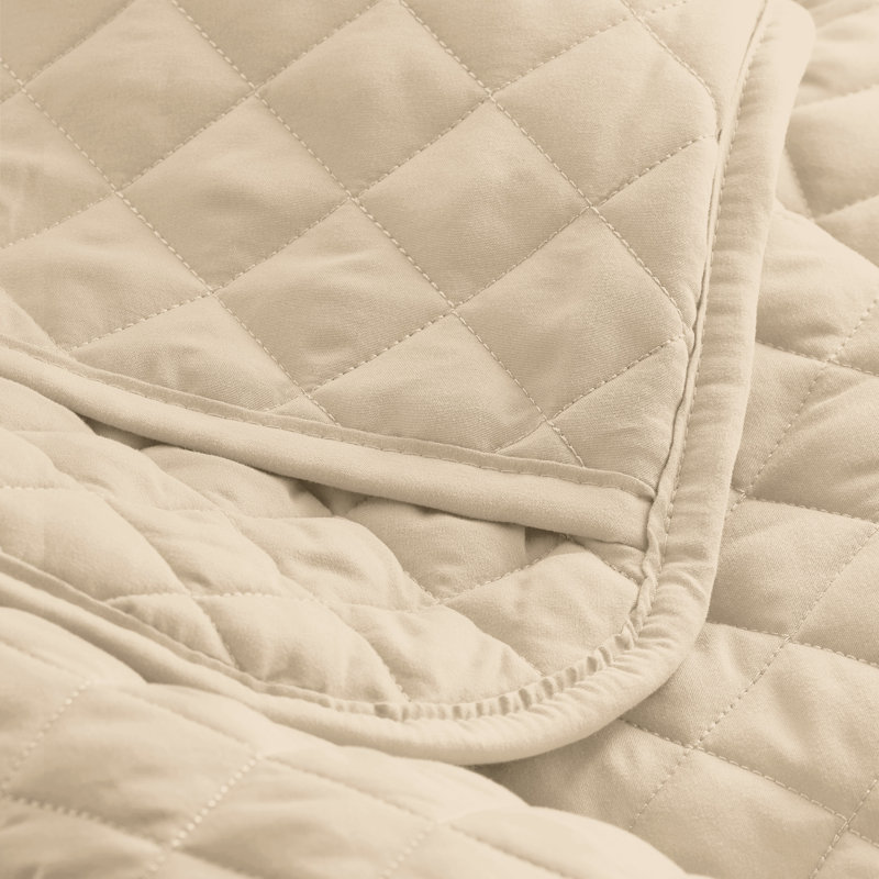 Ensemble de couvre-lit moderne et contemporain en microfibre 3 pièces , Sable