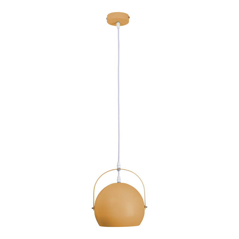 Emma Dome Pendant Light, 1 Light, Orange