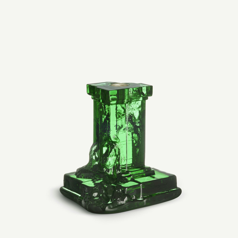 Bougie Rocky Baroque vert émeraude moyen