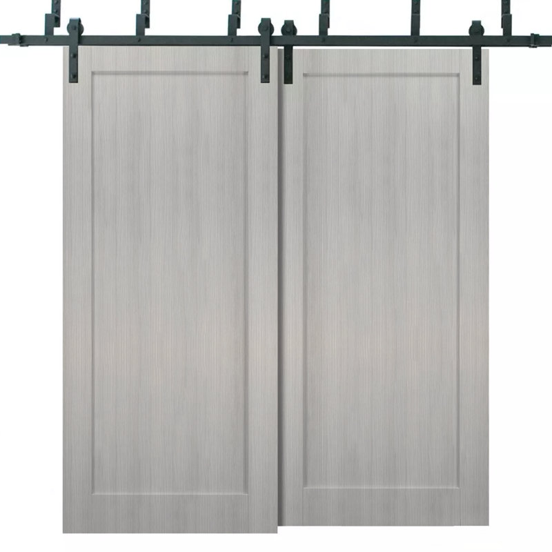 Dalle de porte standard en bois manufacturé Quadro, 36 po x 96 po, Gris cendré