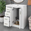 Meuble-lavabo de 30 po avec lavabo en céramique, 3 tiroirs et 2 portes-815283503