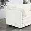 Le salon en chenille blanc - 2 avec 4 coussins revêtus d'une structure en bois à haute texture offrent un choix de sièges à la mode. Un canapé moderne pour une structure solide en tissu de qualité crée une atmosphère confortable