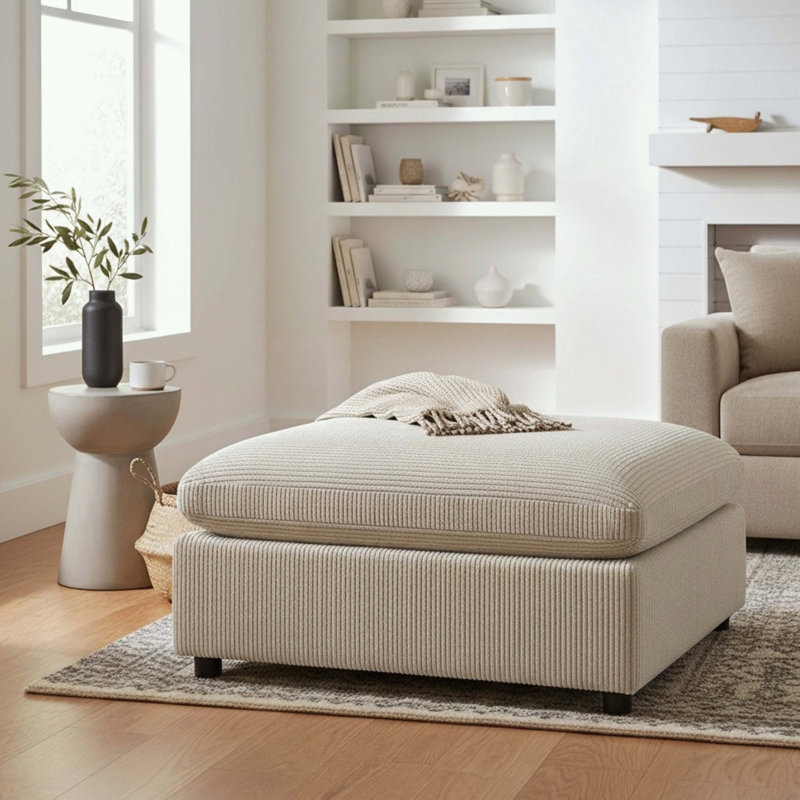 Repose-pieds Chelsea avec surmatelas moelleux et tissu facile à nettoyer