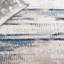 Tapis abstrait en polyester tissé à plat à la main en bleu / or-1142943520
