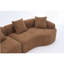 Canapé modulaire incurvé en polyuréthane caramel à compression complète, canapé modulaire en chenille 30D pour appartement et salon, L 110 po, 800 lb, 60 fermeté avec 4 coussins