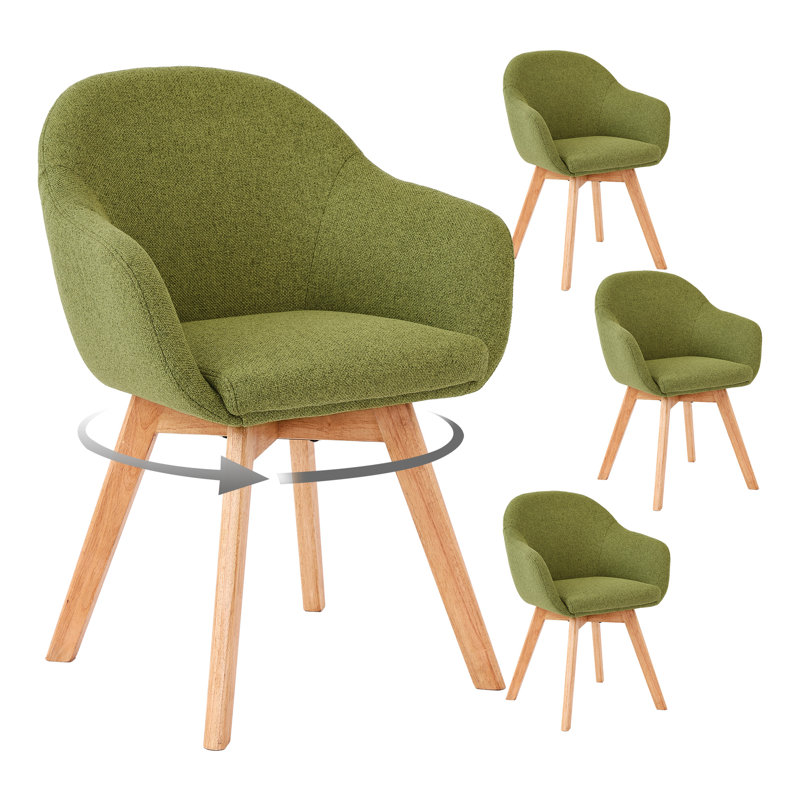 Upholstered Dining Chair, 49cm Seating Height , Moss Green, 4, Moss Green
