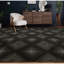 Wool Geometric Area Rug in Black