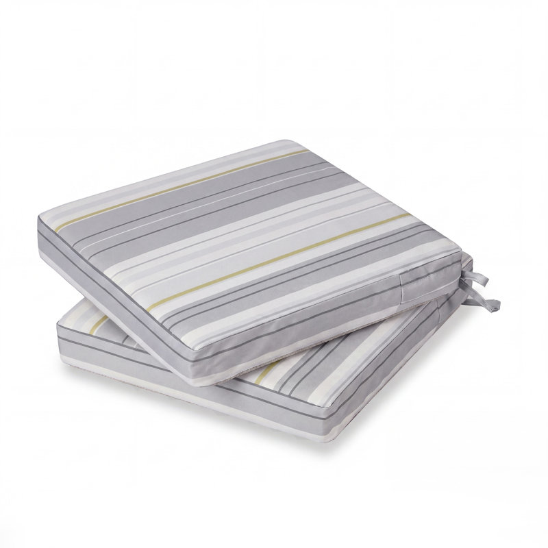 Coussin de siège d'extérieur imperméable pour mobilier de patio, 18 x 18, ensemble de 2, 2", L 18 po x P 18 po