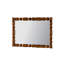 Miroir mural rétro en bois sculpté, cadre de colonne décoratif pour décor rétro