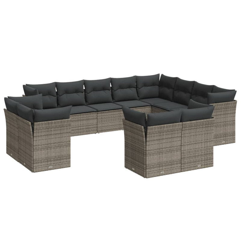 Ensemble de canapé de jardin Vidaxl gris