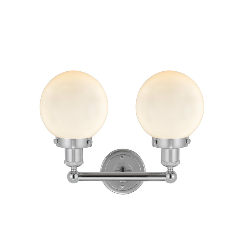 Alphonsa 2 - Light Dimmable Vanity Light, Matte White, Polished Chrome