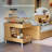 Lift Top Walnut Color Coffee Table For Living Room With Storage Hidden Compartment,rising Modern Wood Coffee Table With Rolling Wheels And 360°rotating Desktop For Dining Room, Bedroom,small Places-1969465643