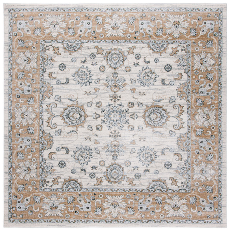 Aayat Performance Oriental Rug, Square 5'3"