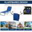 Hassanah Folding Sun Lounger with Canopy, Portable Blue