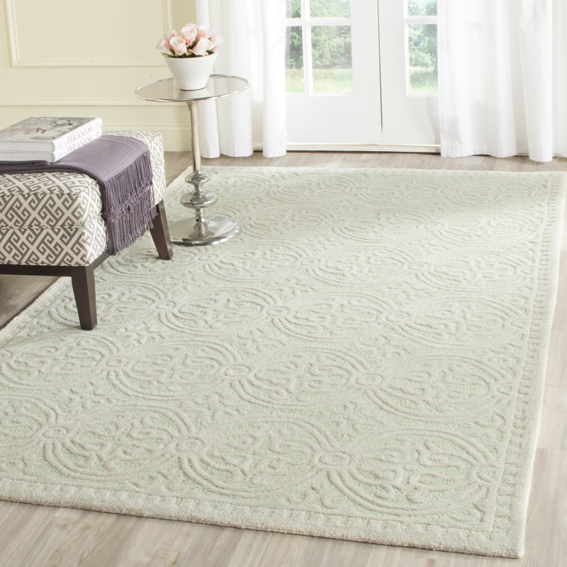 Dunigan Damask Wool Hand Woven Area Rug, Rectangle 122 x 183 cm