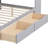 Gray Full Size Daybed With 3 Storage Cabinets, 2 Drawers, Versatile Study Desk And Space Multifunctional Bed L-shape In Function, Customizable Materials-118874521