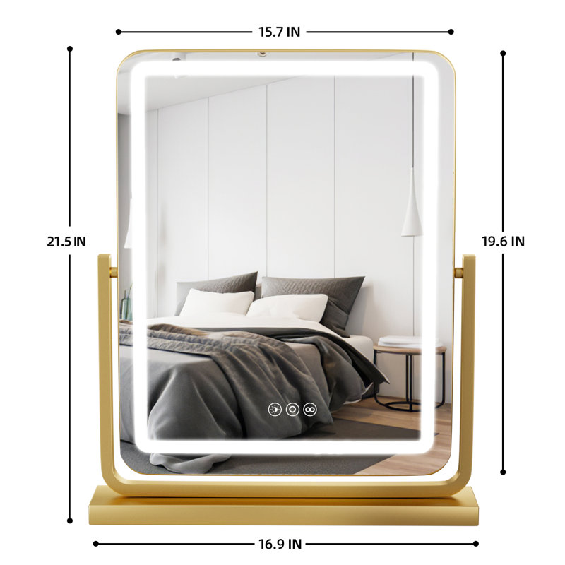 Miroir de maquillage Grimur, Or