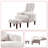 Muddathir Upholstered Waiting Room Accent Chair with Adjustable Backrest and Ottoman-834831590