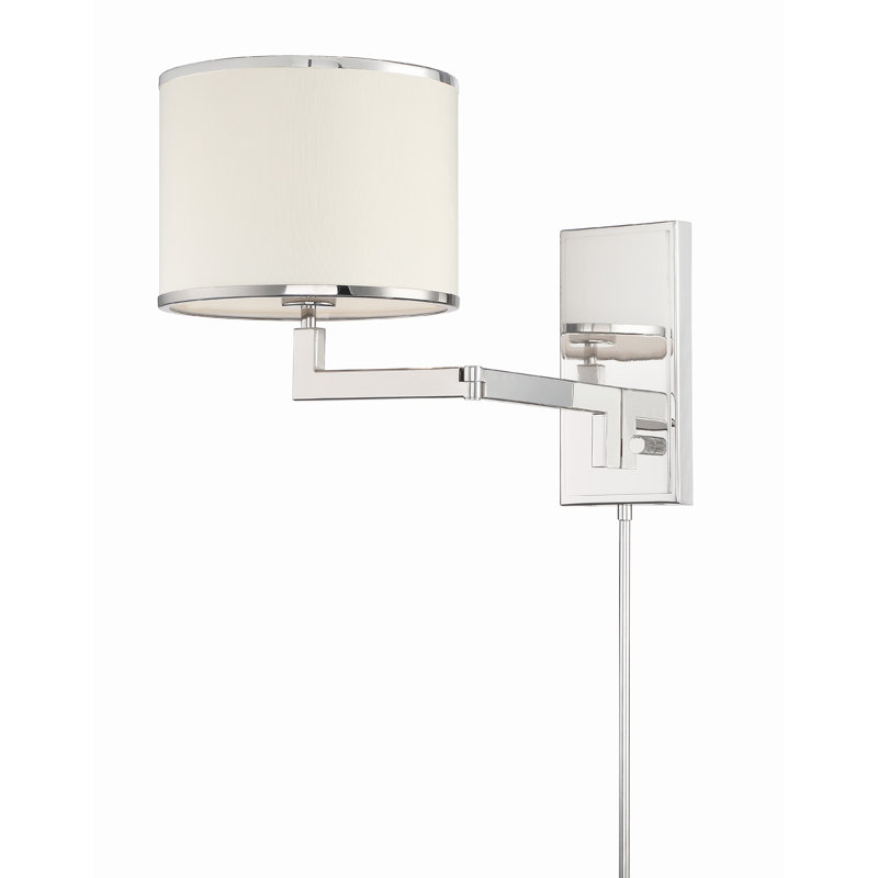 Cobblefield Iron Swing Arm Sconce, Polished Nickel