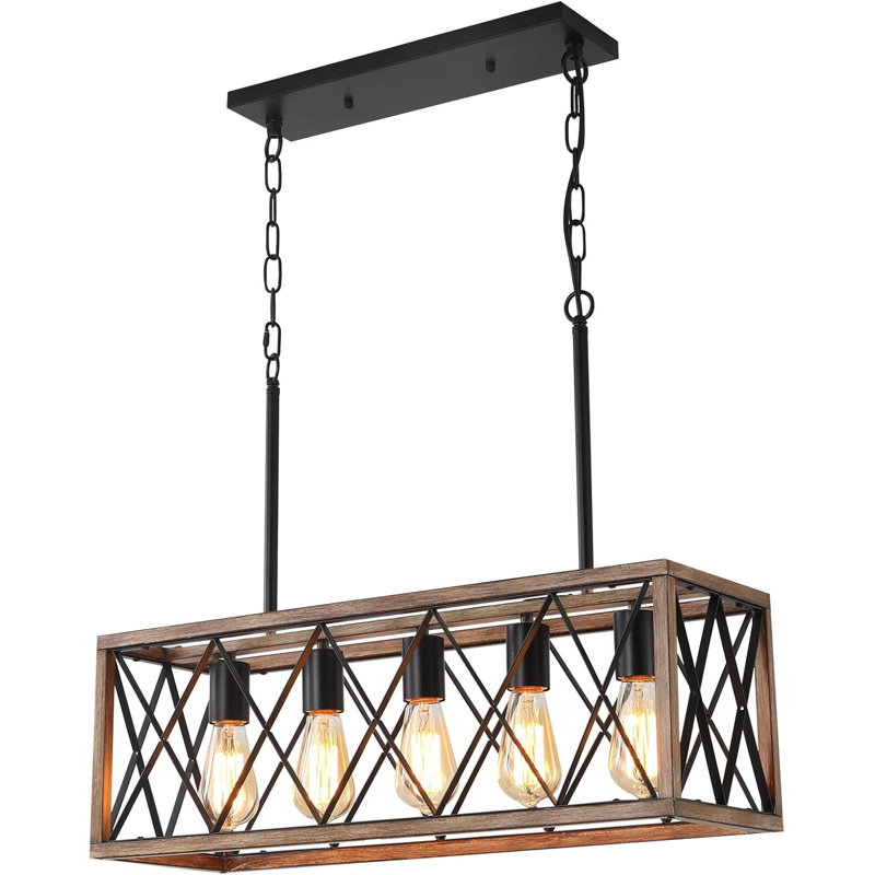 5 - Light Farmhouse Kitchen Island Chandelier