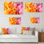 Encre orange et rose II, reproduction sur toile flottante-791790645-791790632