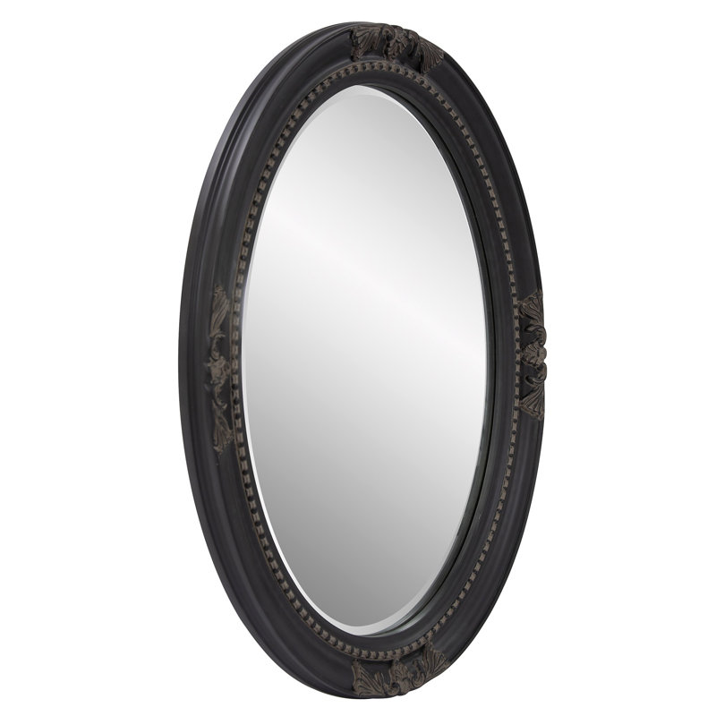 Miroir de salle de bain mural Daevaughn, Noir