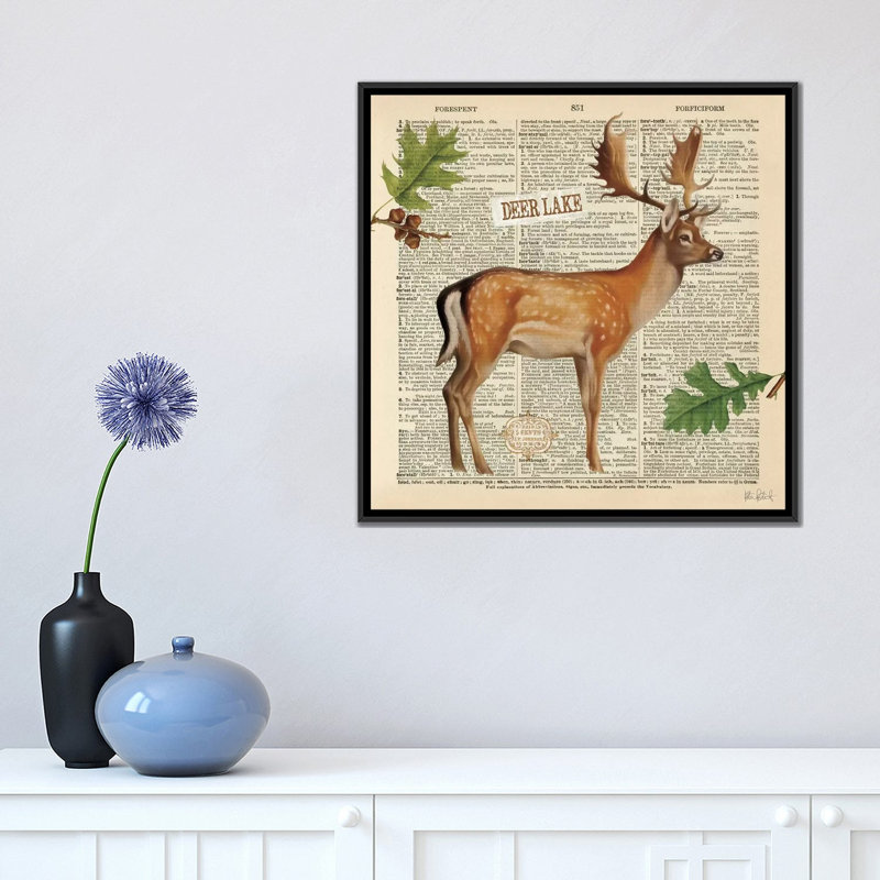 « iii », impression sur toile tendue Lodge Collage, H 18 po x l 18 po x P 1,5 po, Toile avec cadre noir, Non mat