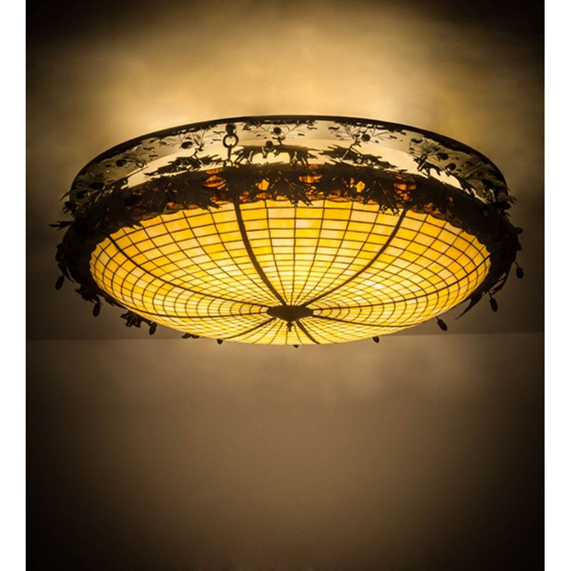 Greenbriar Oak 8 - Light Flush Mount