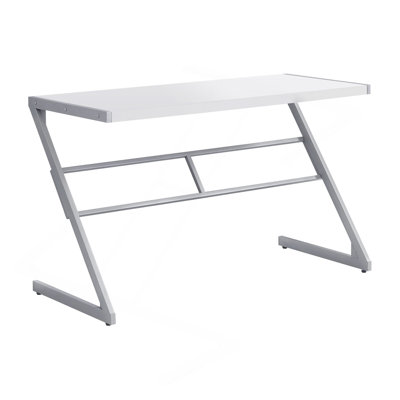 Computer Desk, Home Office, Laptop, 48"L, Work, Laminate, Grey Metal, Contemporary