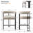 24" Upholstered Tweed Arm Counter Stool-1987020183