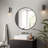 Wall Mounted Round Mirror With Aluminum Alloy Frame, Tempered Glass Round Mirror-2137109784-2137109790