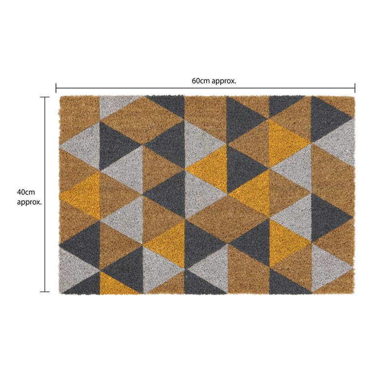 Non-Slip Geometric Doormat