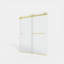 Porte de douche coulissante double sans cadre avec verre trempé transparent de 55 à 59 po x H 72 po-106813428