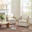 Ensemble de 2 chaises pivotantes en bois de lin massif-637465875