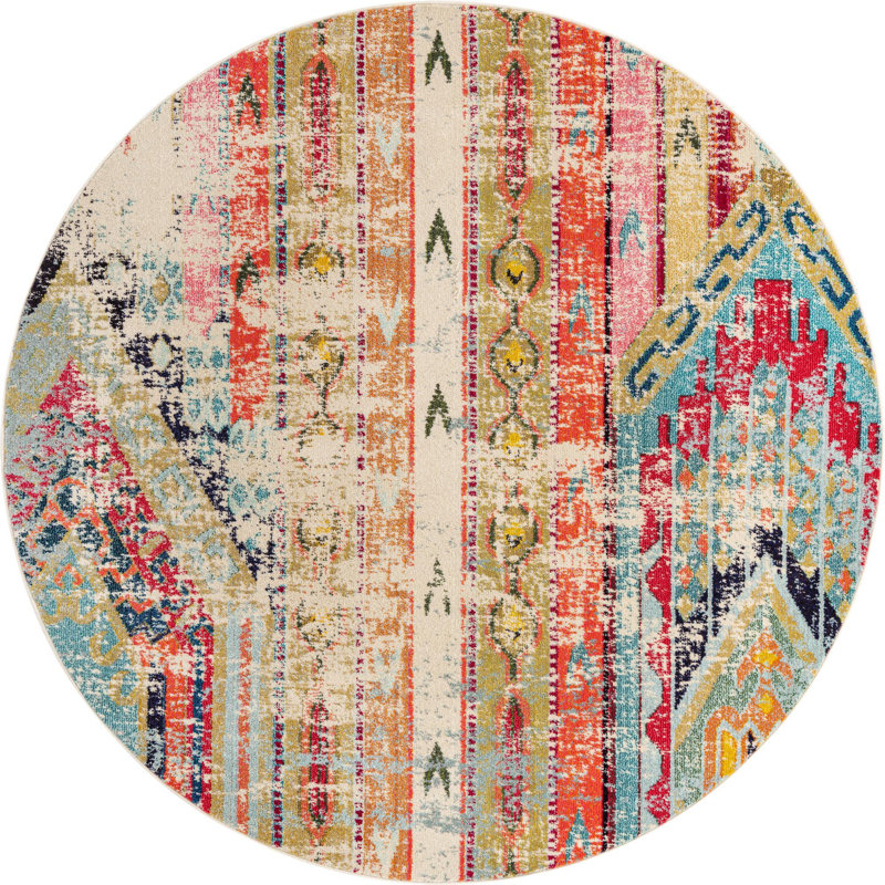 Sierra Southwestern Indoor Rug, Round 7'11"