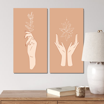 «Leaves and Spirit Minimalist I», ensemble de 2 impressions