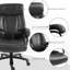 Chaise de bureau en similicuir, pivotante, support lombaire, hauteur réglable, appui-tête inclus, roulettes