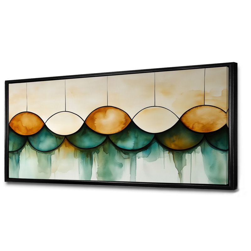 «Green Gold Emerald Tile Opulence I», art mural art déco vert, impression sur toile Glam, H 12 po x l 20 po