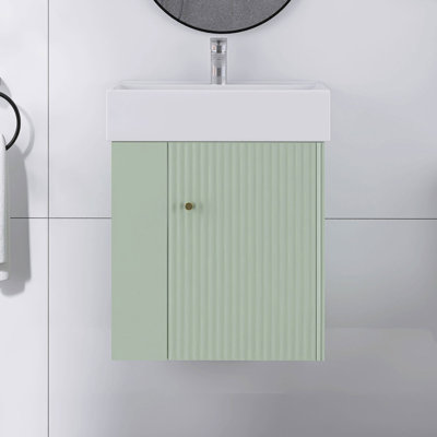 22 po X P 12 po P x 26 po Meuble-lavabo simple en H avec lavabo en céramique